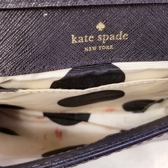 KATE SPADE NEW YORK DESIGNER MINIT PURSE GOLD CHAIN CROSSBODY TEXTURED LEATHER - Picture 7 of 9